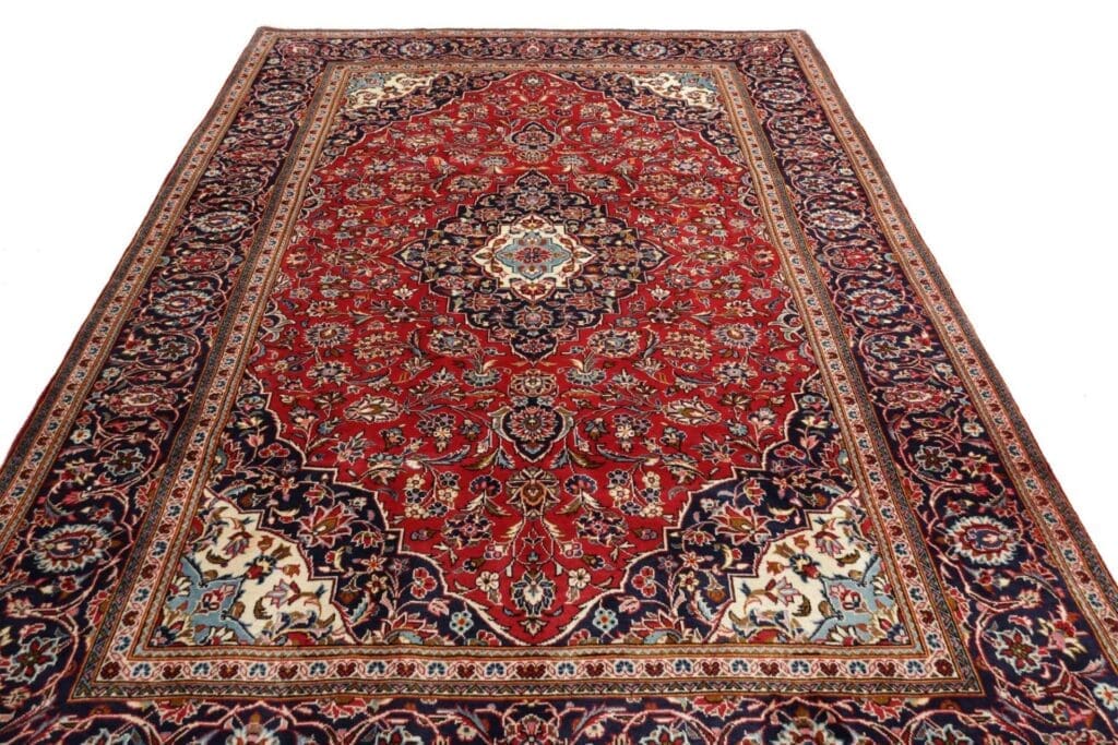 kashan-teppich-203x315-cm-handgeknupft-schurwolle-perserteppich-3 Kashan Persian Rug — hand-knotted, Wool – view 4