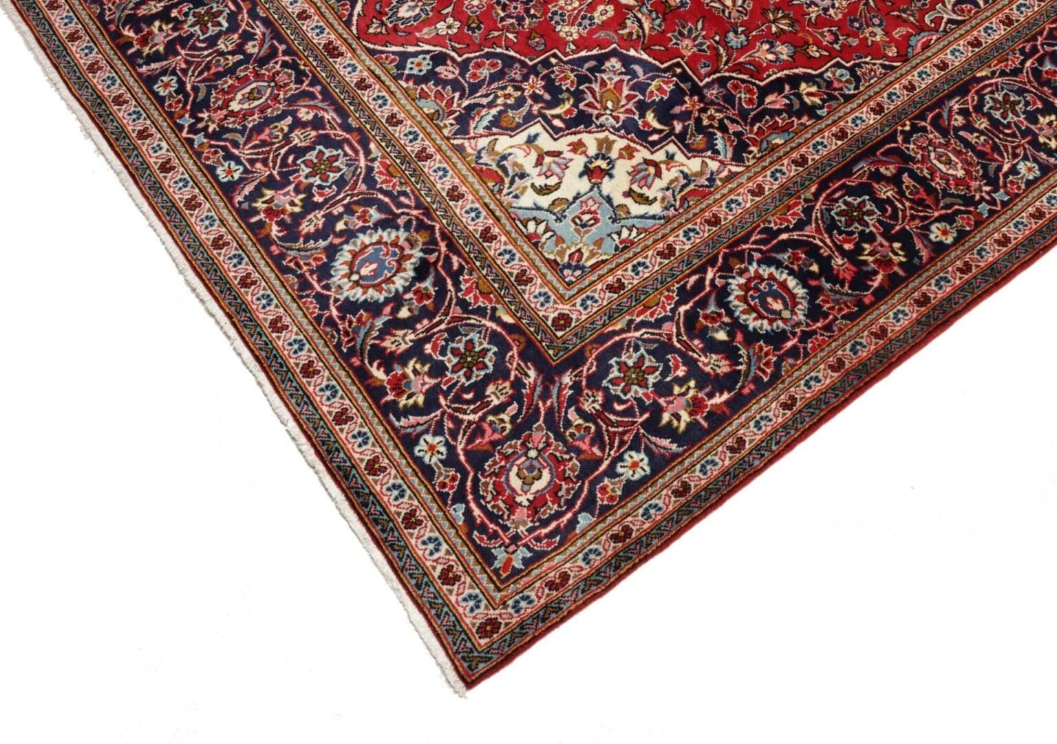 kashan-teppich-203x315-cm-handgeknupft-schurwolle-perserteppich-6 Kashan Persian Rug — hand-knotted, Wool – view 7