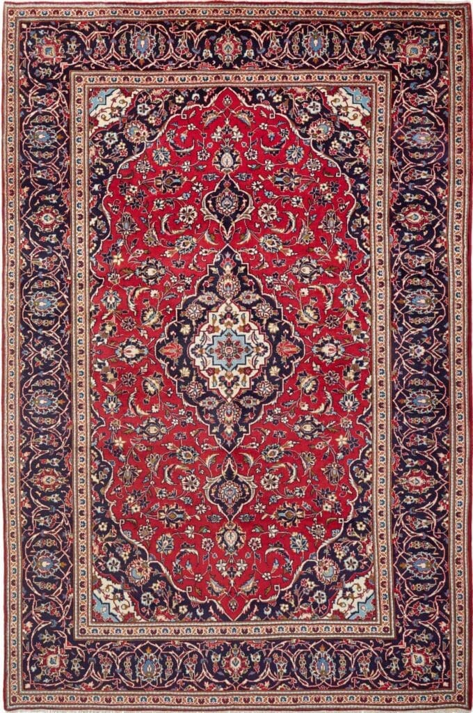 Kashan Persian Rug 195 × 295 cm, Wool, hand-knotted