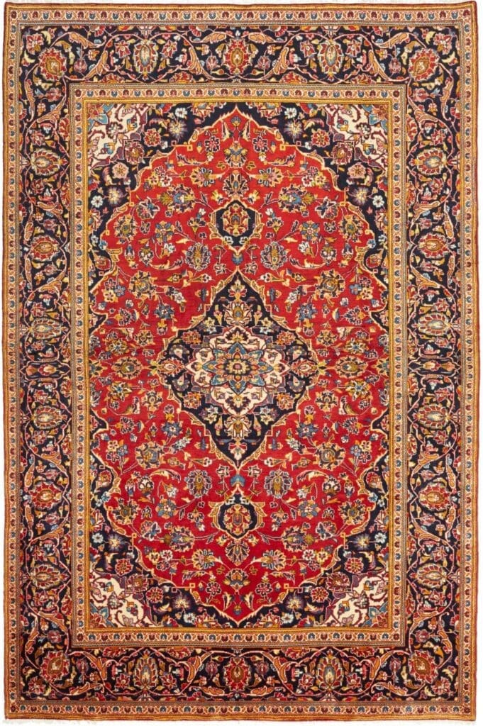 kashan-teppich-200-x-300cm-handgeknupft-perserteppich Hand-Knotted Wool Kashan Persian Rug, 200 × 300 cm
