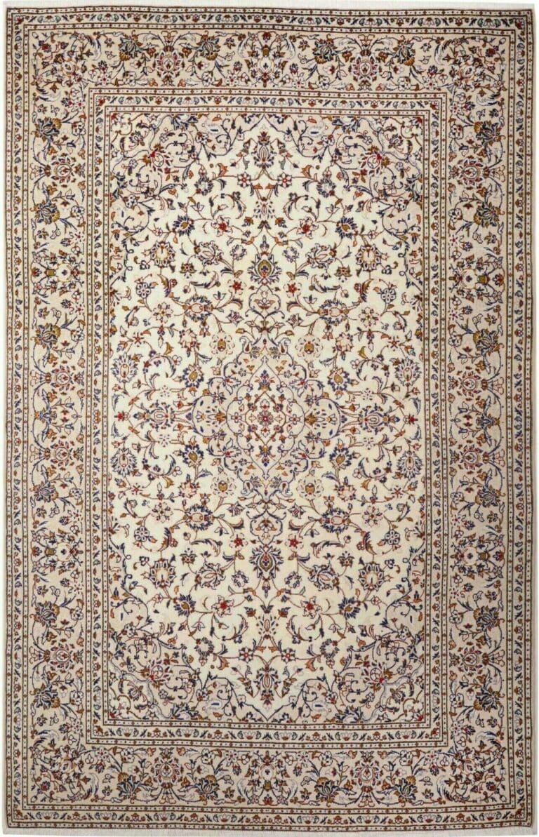 Kashan Persian Rug — hand-knotted, 198 × 305 cm, Wool