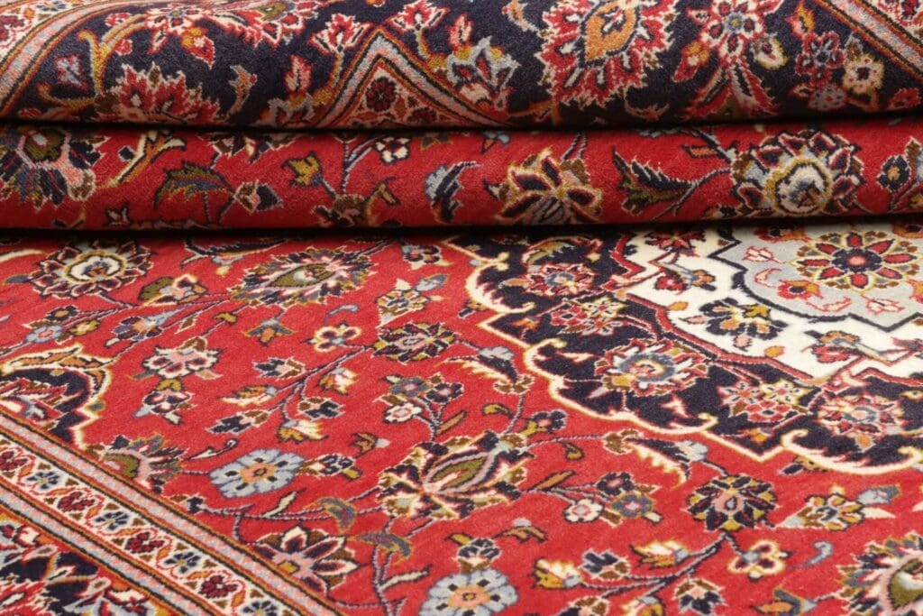 kashan-teppich-208-x-300cm-schurwolle-handgeknupft-perserteppich-9 Hand-Knotted Wool Kashan Persian Rug, 208 × 300 cm – view 10