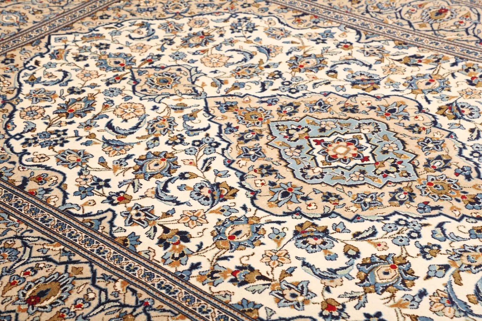 kashan-teppich-196-x-295-cm-handgeknupft-perserteppich-6 Kashan Persian Rug — hand-knotted, 196 × 295 cm, Wool – view 7