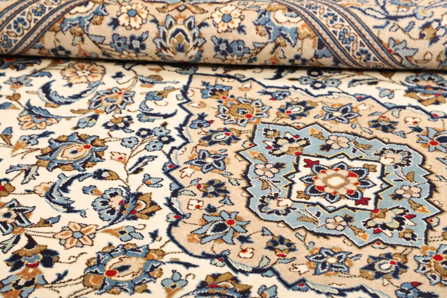 kashan-teppich-196-x-295-cm-handgeknupft-perserteppich-9 Kashan Persian Rug — hand-knotted, 196 × 295 cm, Wool – view 10