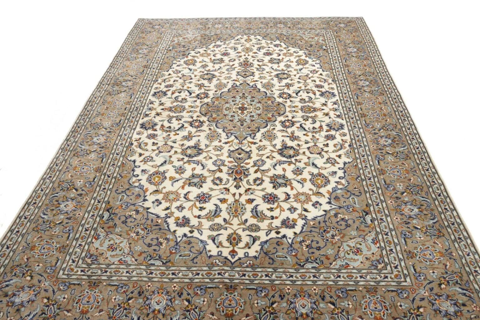 kashan-teppich-206-x-310cm-strapazierfahig-handgeknupft-perserteppich-3 Kashan Persian Rug 206 × 310 cm, Wool, hand-knotted – view 4