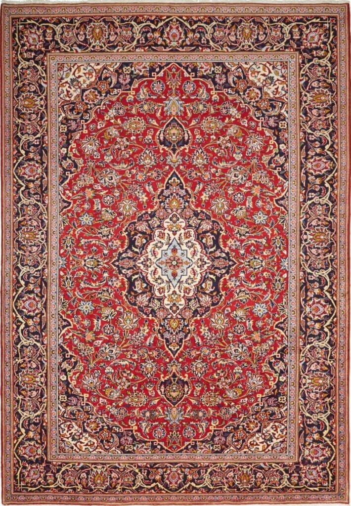 Kashan Persian Rug — hand-knotted, 218 × 308 cm, Wool