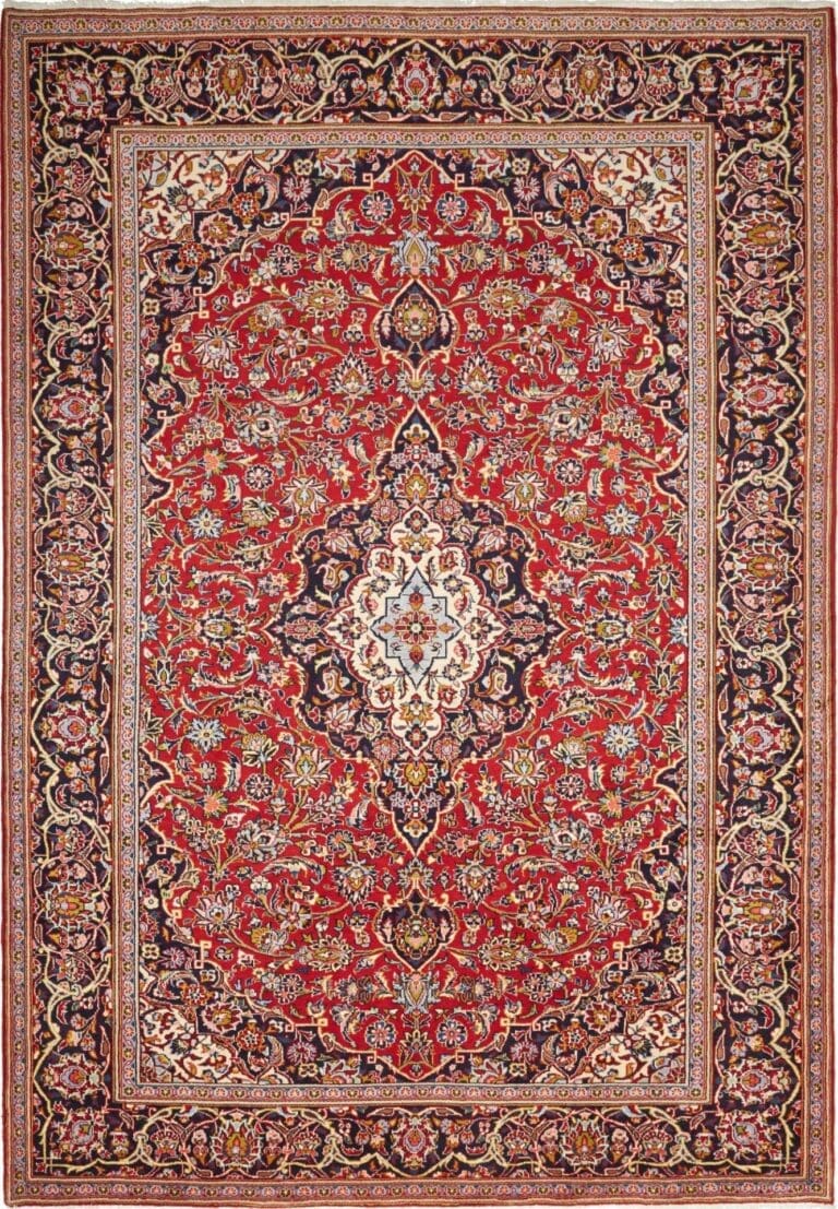 Kashan Persian Rug — hand-knotted, 218 × 308 cm, Wool