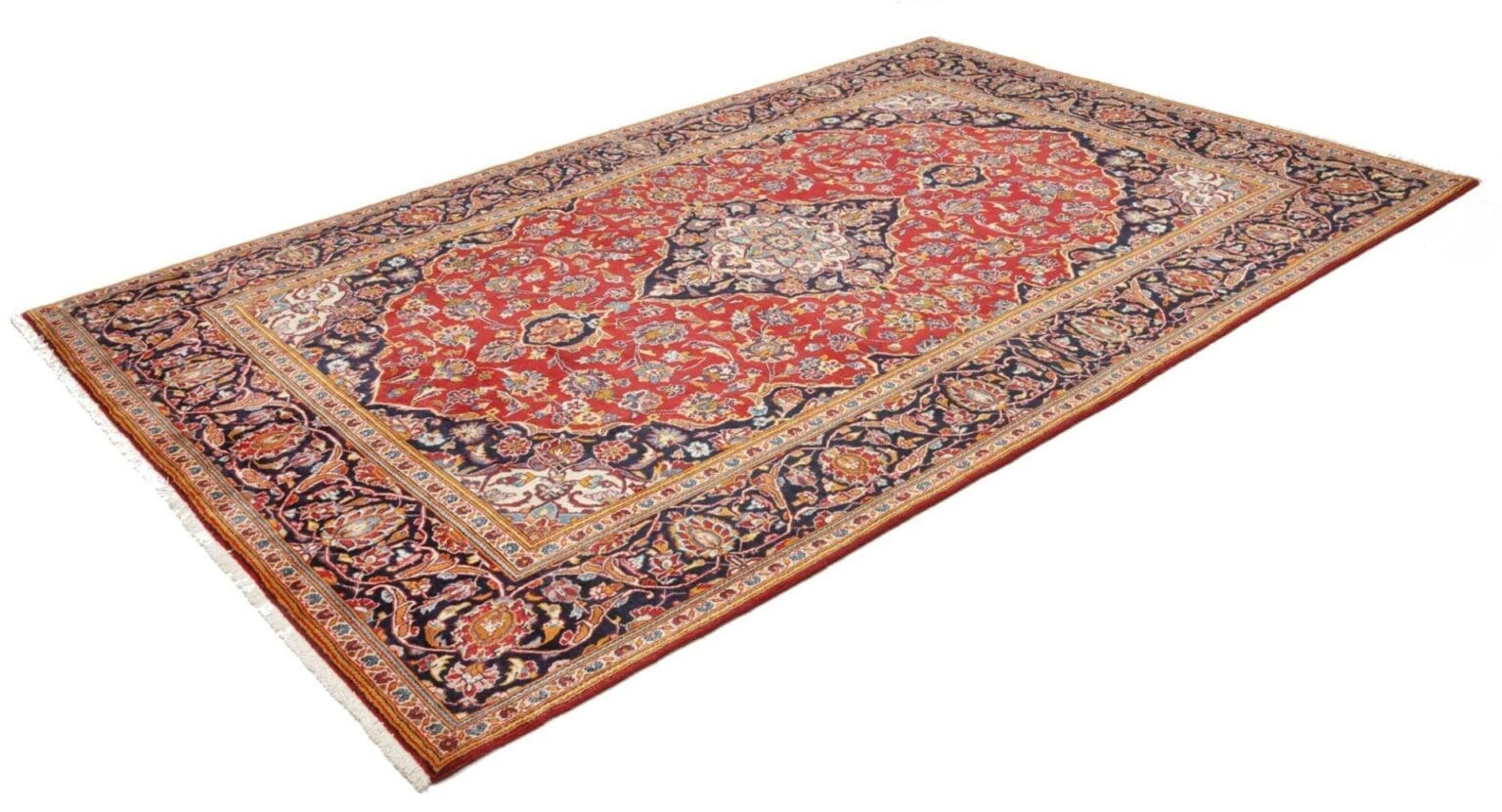 kashan-teppich-200-x-300cm-handgeknupft-perserteppich-1 Hand-Knotted Wool Kashan Persian Rug, 200 × 300 cm – view 2
