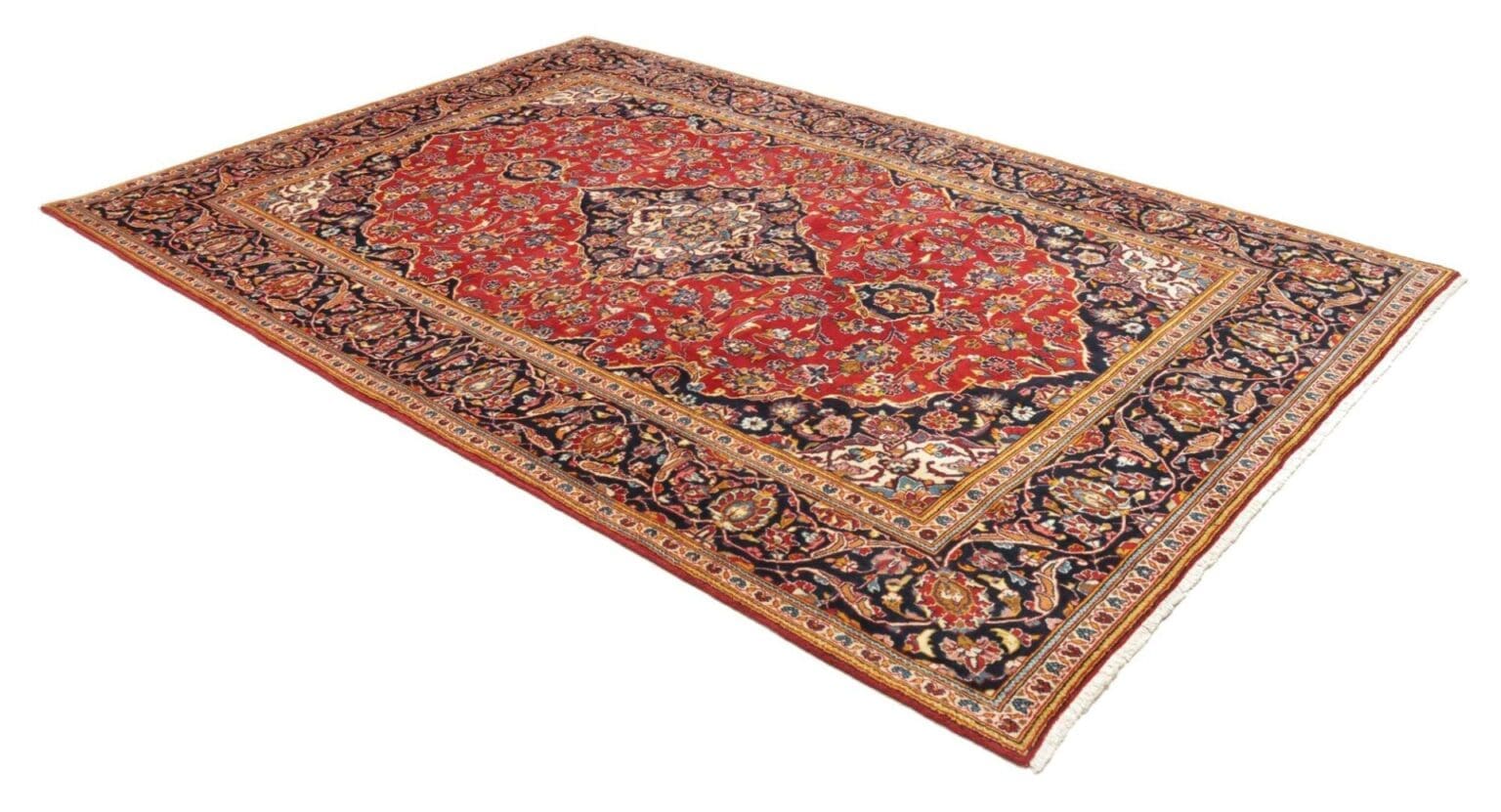 kashan-teppich-200-x-300cm-handgeknupft-perserteppich-2 Hand-Knotted Wool Kashan Persian Rug, 200 × 300 cm – view 3