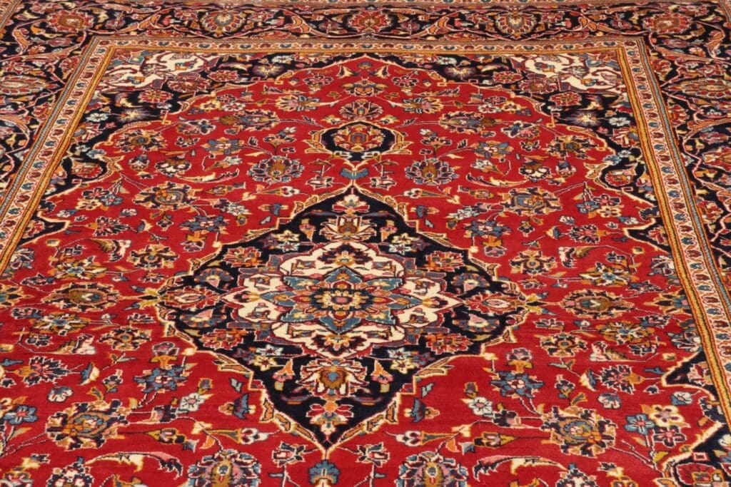 kashan-teppich-200-x-300cm-handgeknupft-perserteppich-7 Hand-Knotted Wool Kashan Persian Rug, 200 × 300 cm – view 8