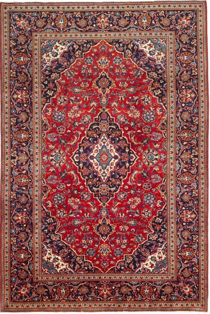 Kashan Persian Rug — hand-knotted, 200 × 299 cm, Wool