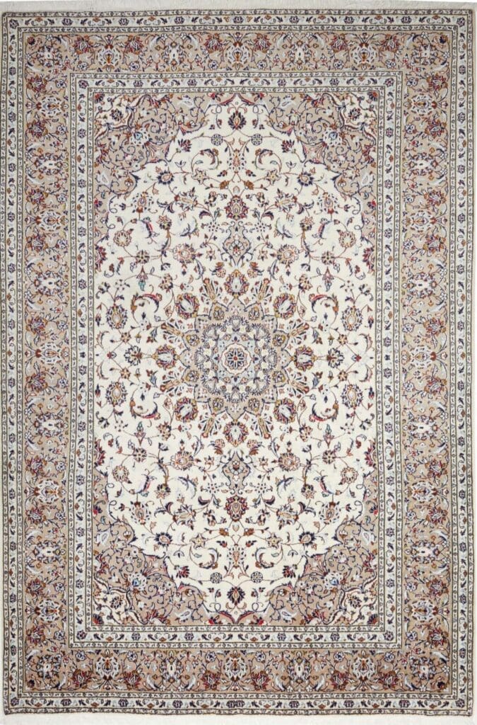 Kashan Persian Rug — hand-knotted, 203 × 295 cm, Wool