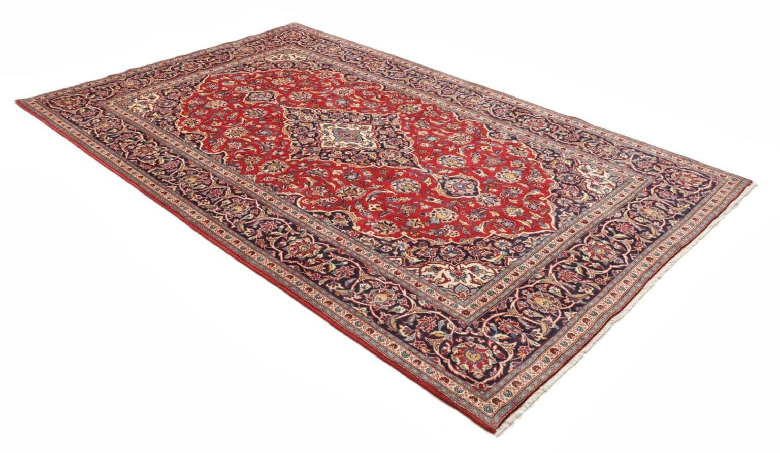 Hand-Knotted Wool Kashan Persian Rug, 197 × 310 cm – view 3