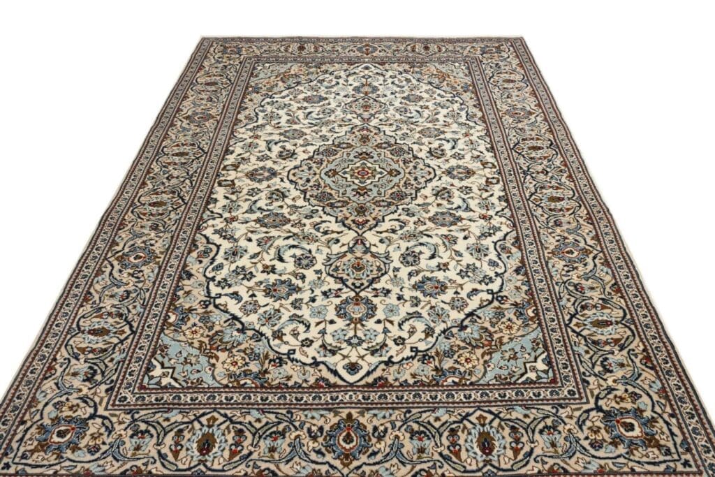 kashan-teppich-203-x-305cm-handgeknupft-perserteppich-wolle-3 Hand-Knotted Wool Kashan Persian Rug, 203 × 305 cm – view 4