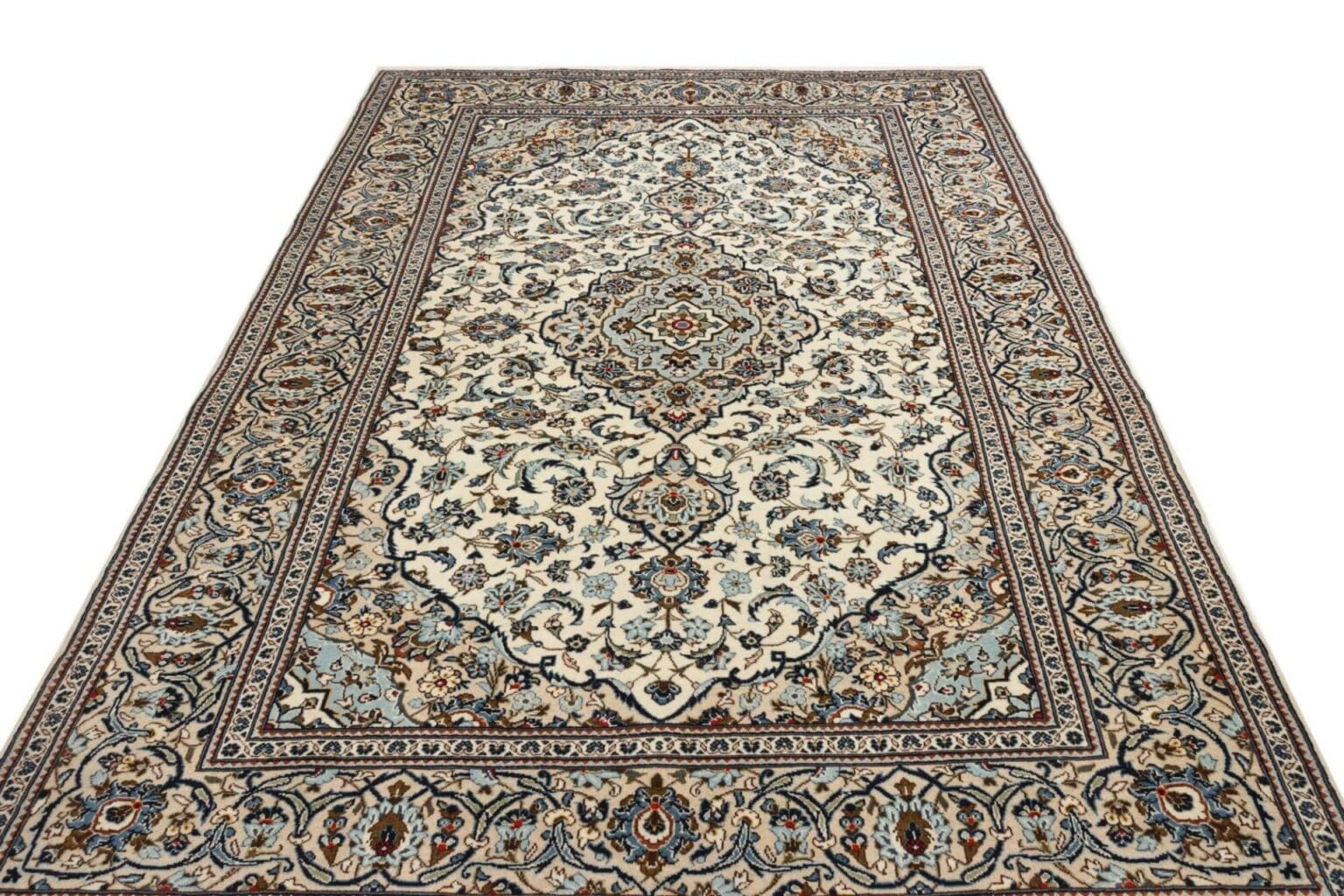 kashan-teppich-203-x-305cm-handgeknupft-perserteppich-wolle-3 Hand-Knotted Wool Kashan Persian Rug, 203 × 305 cm – view 4