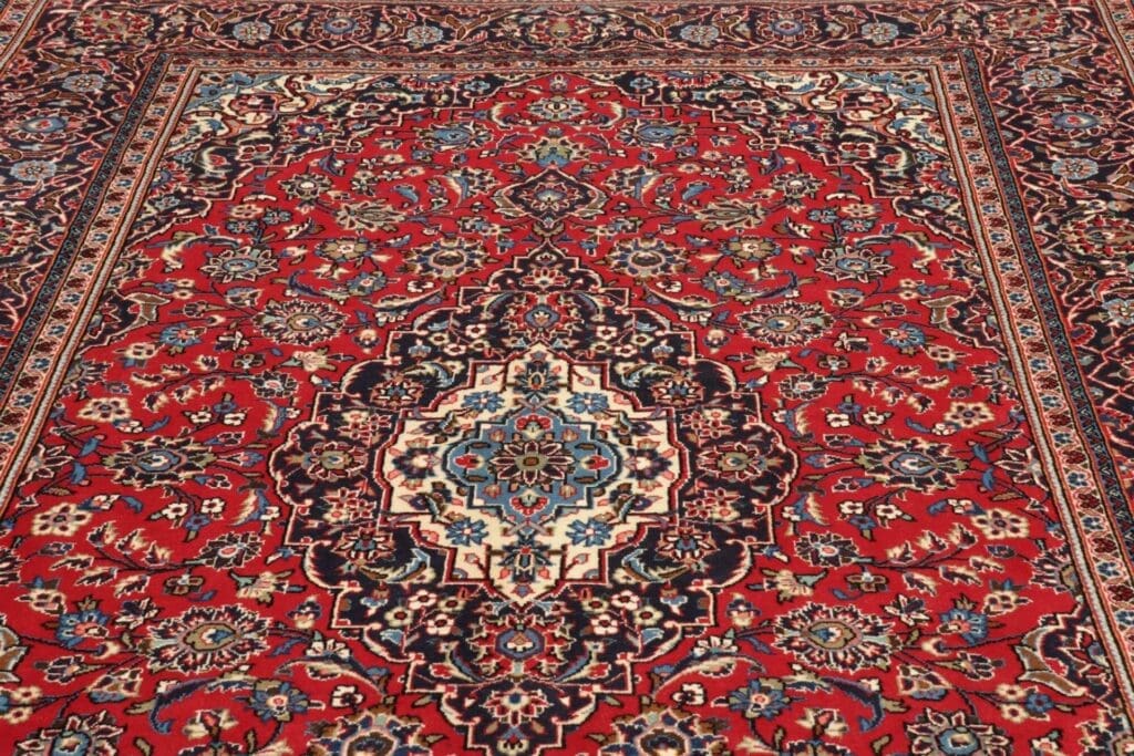 Hand-Knotted Wool Kashan Persian Rug, 203 × 312 cm – view 8