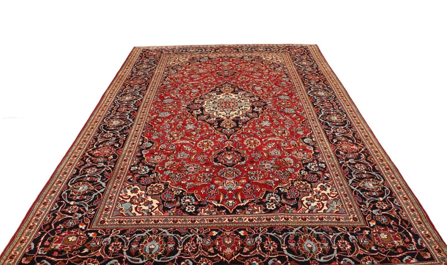 Hand-Knotted Wool Kashan Persian Rug, 206 × 300 cm – view 4