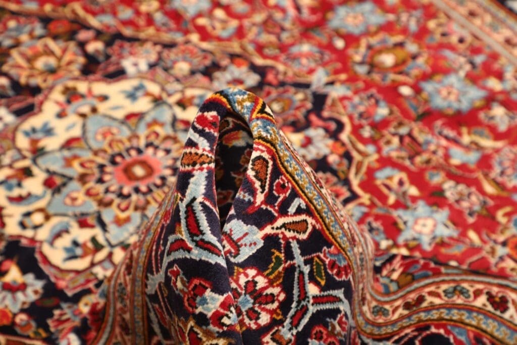 Hand-Knotted Wool Kashan Persian Rug, 206 × 300 cm – view 9