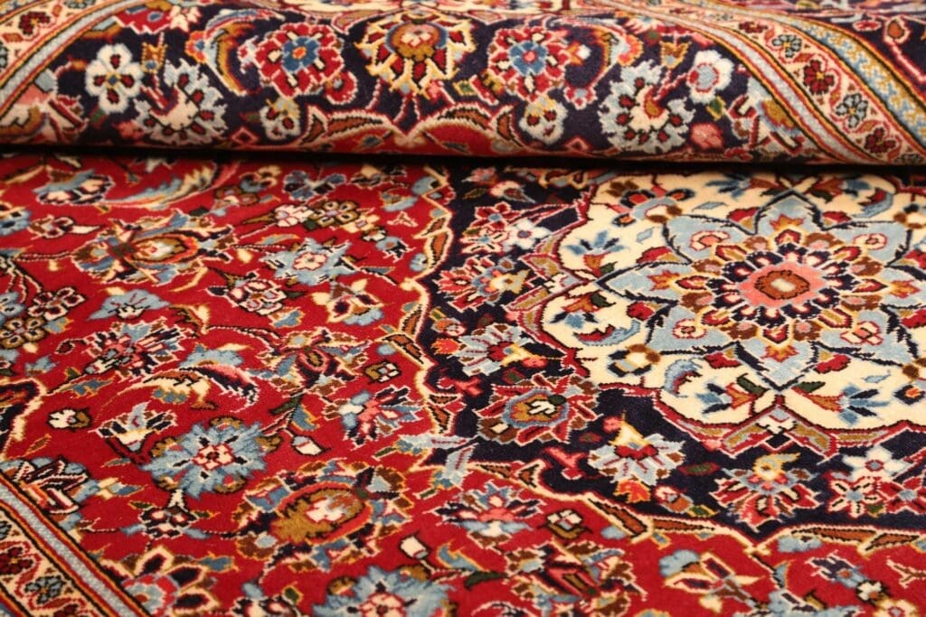 Hand-Knotted Wool Kashan Persian Rug, 206 × 300 cm – view 10