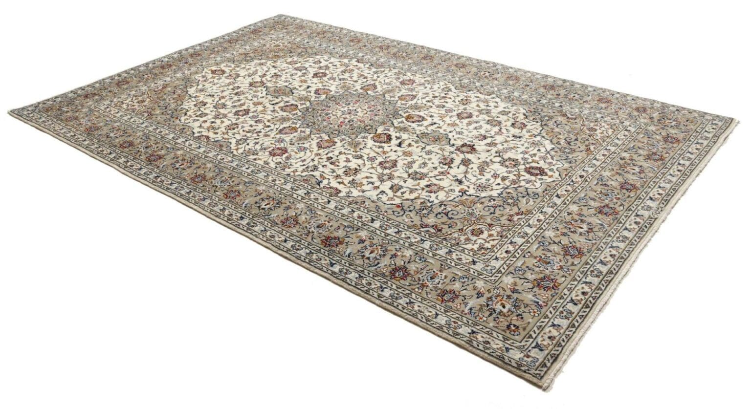 Hand-Knotted Wool Kashan Persian Rug, 200 × 303 cm – view 3