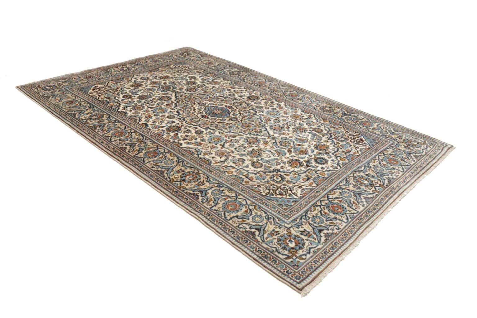 Hand-Knotted Wool Kashan Persian Rug, 200 × 305 cm – view 3