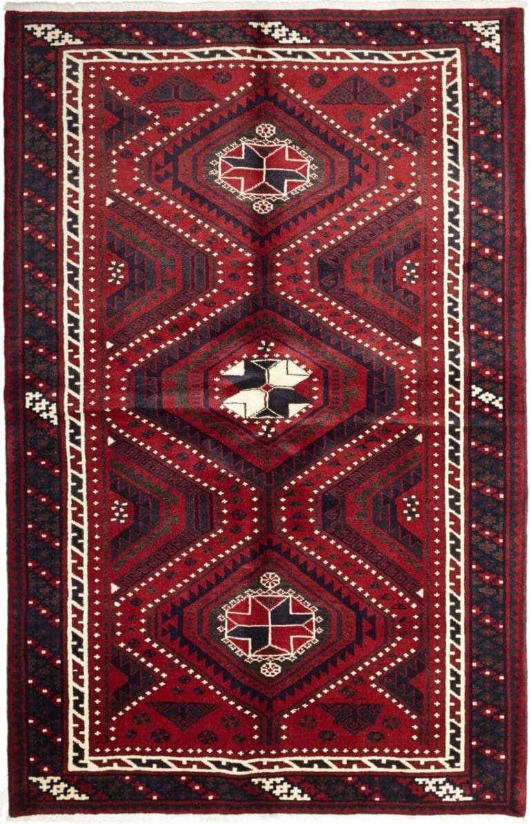 Hand-Knotted Wool Loribaft Persian Rug, 173 × 265 cm