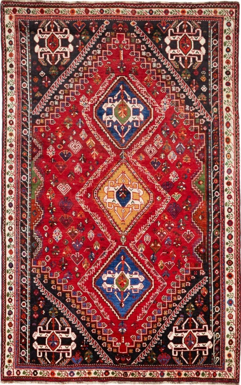Qashqai Persian Rug — hand-knotted, 165 × 218 cm, Wool