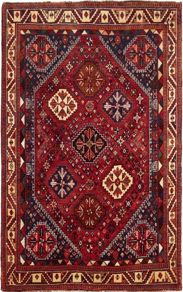 Qashqai Persian Rug — hand-knotted, 153 × 240 cm, Wool
