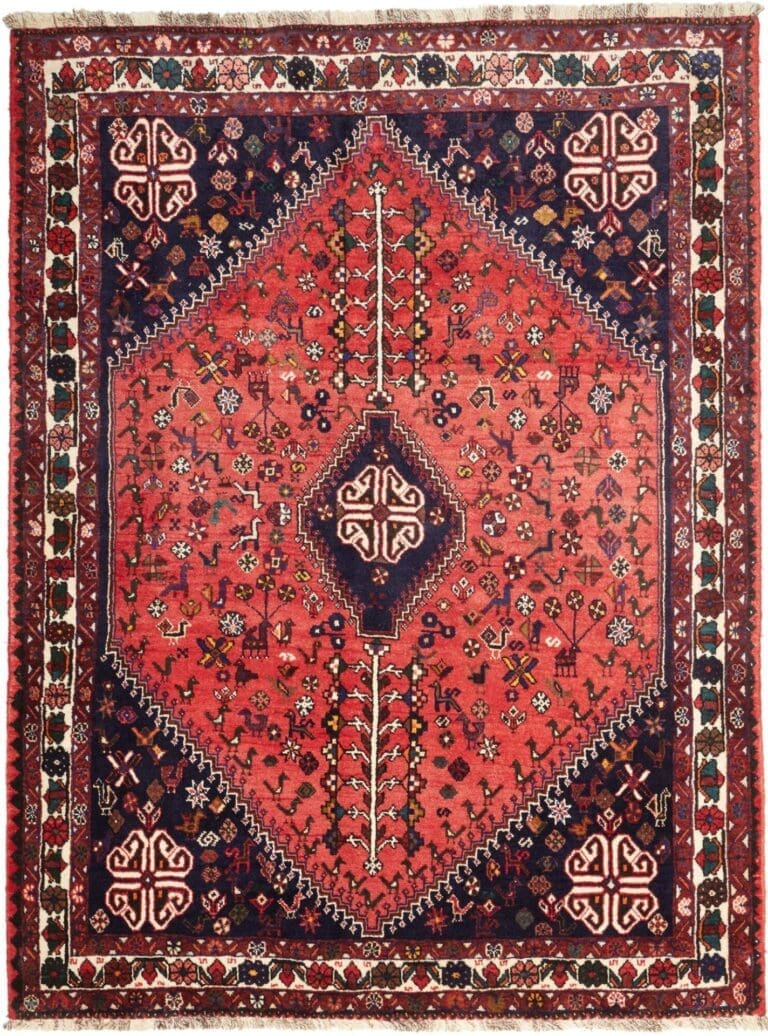 Qashqai Persian Rug — hand-knotted, 165 × 218 cm, Wool