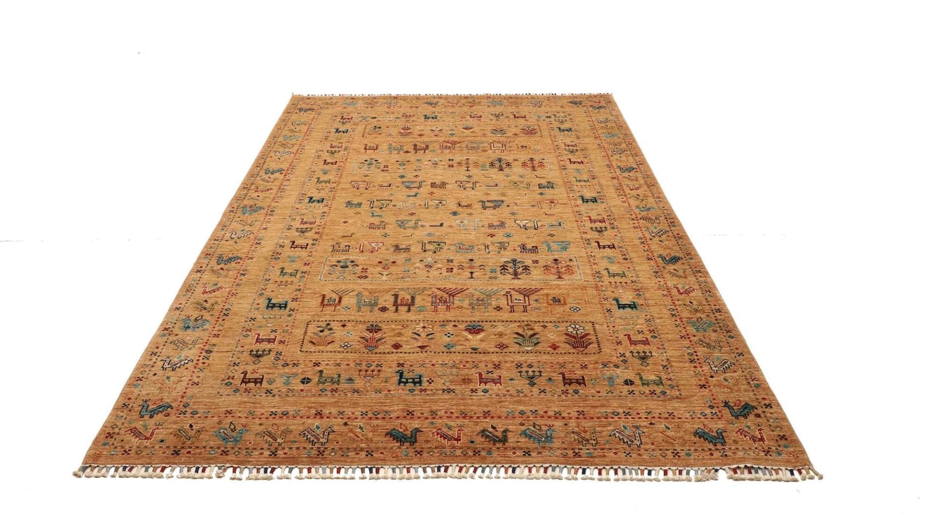 Samarkand Pakistani Rug 174 × 244 cm, Wool, hand-knotted