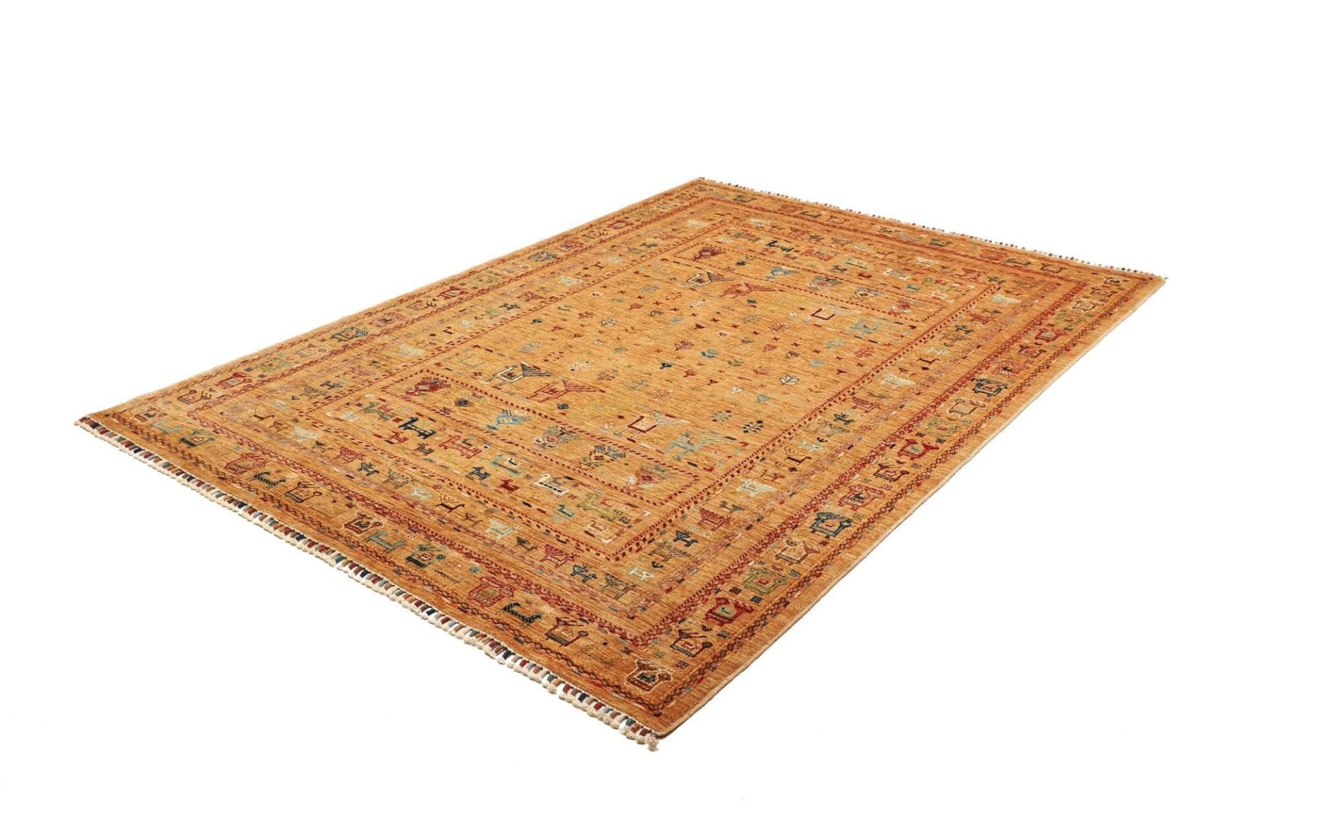 Samarkand Pakistani Rug 176 × 242 cm, Wool, hand-knotted