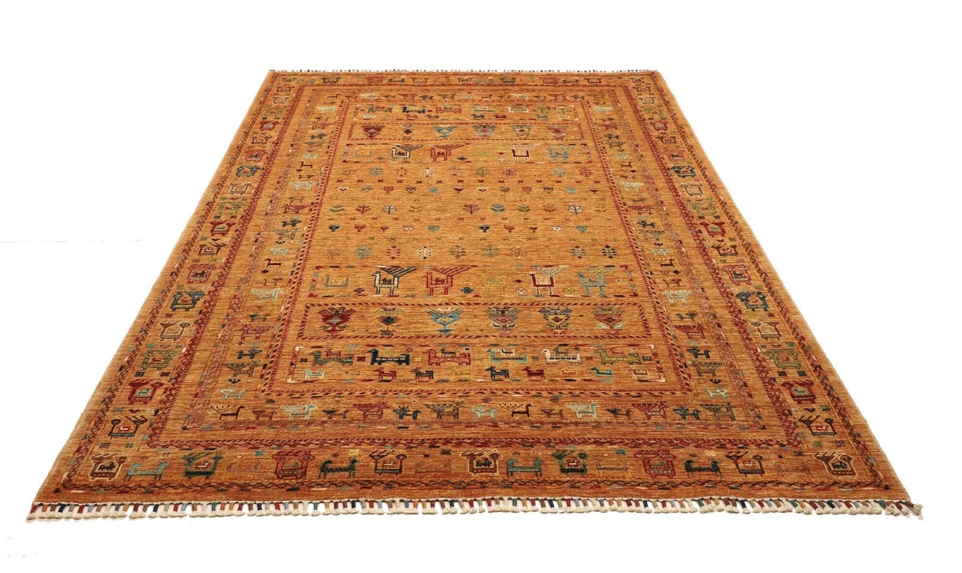 Samarkand Pakistani Rug 176 × 242 cm, Wool, hand-knotted