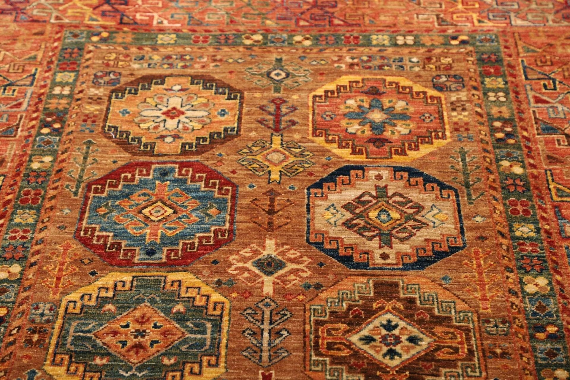Hand-Knotted Wool Samarkand Pakistani Rug, 125 × 190 cm