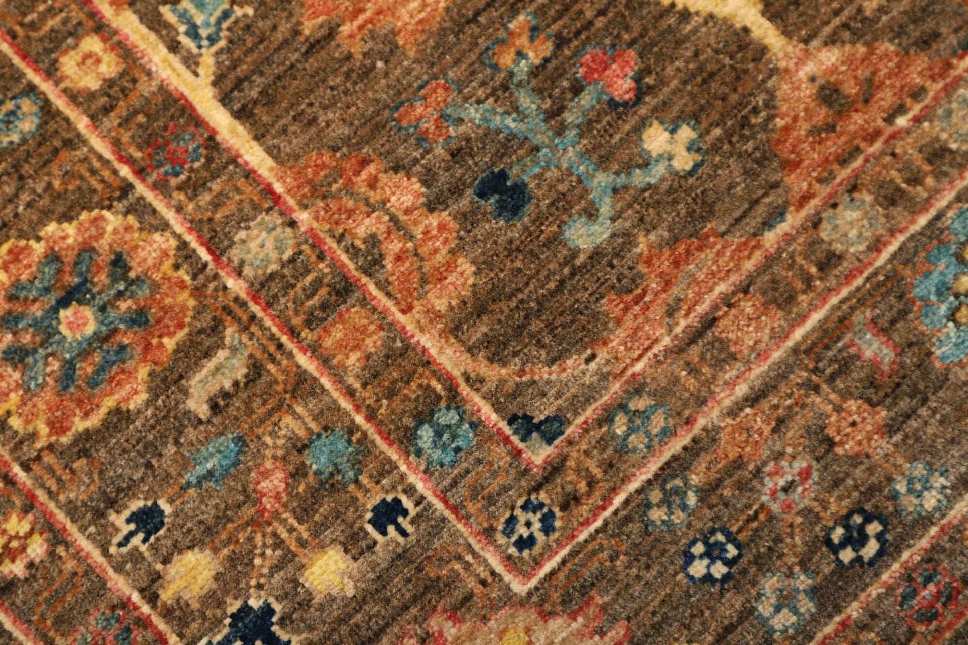 Hand-Knotted Wool Ziegler Pakistani Rug, 83 × 257 cm