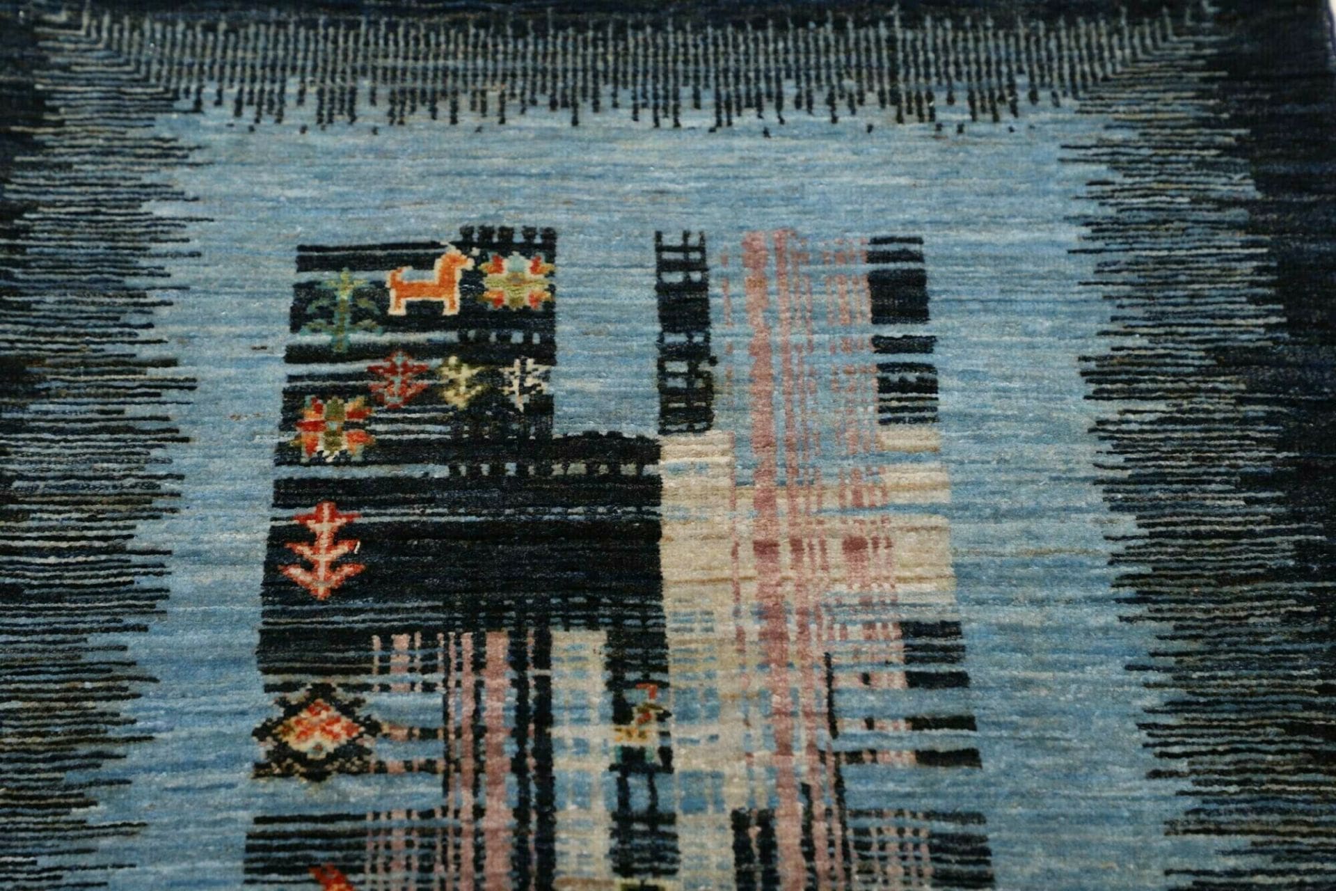 gabbeh-teppich-78-x-296cm-weiche-schurwolle-handgeknupft-6 Gabbeh Pakistani Rug 78 × 296 cm, Wool, hand-woven
