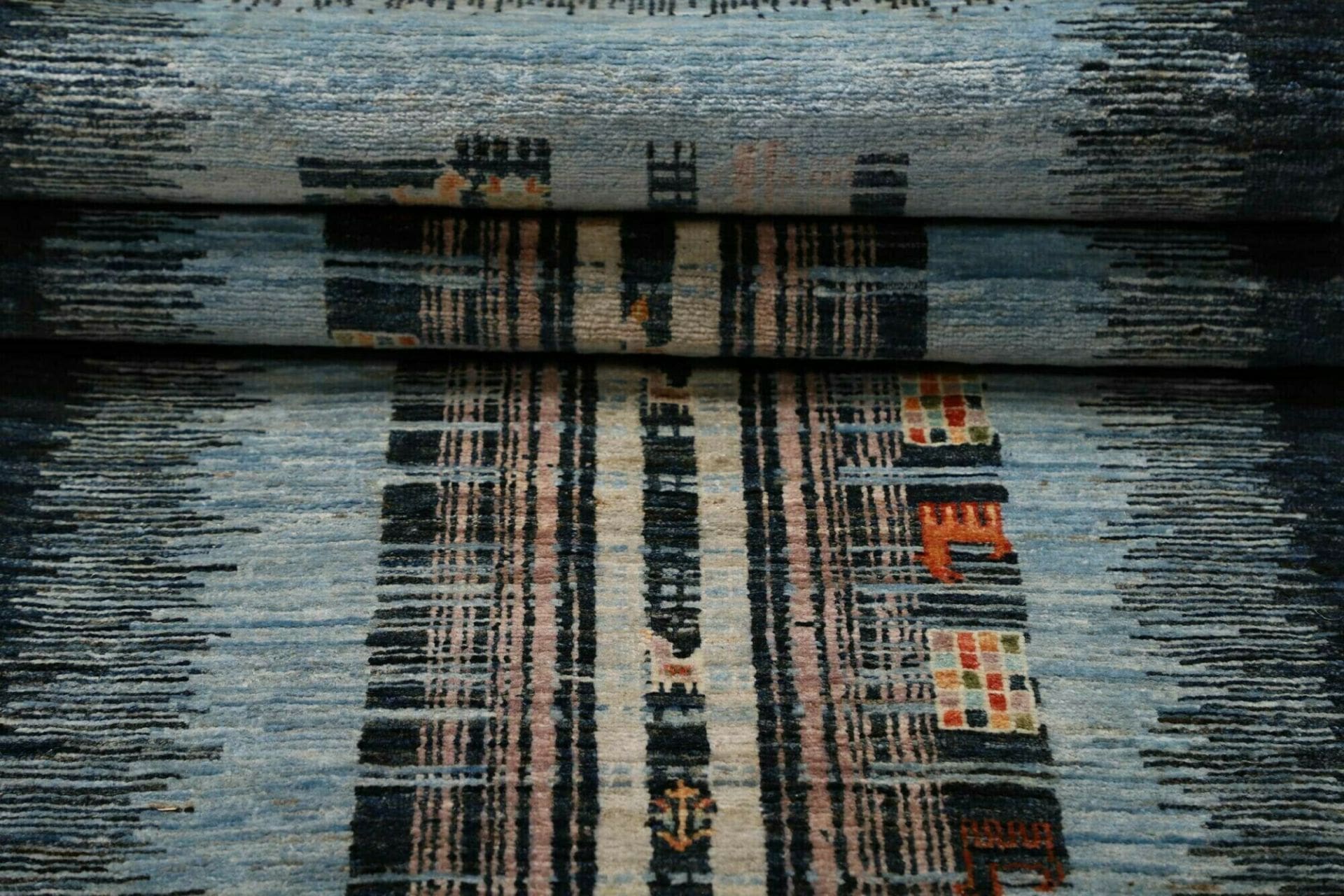 gabbeh-teppich-78-x-296cm-weiche-schurwolle-handgeknupft-8 Gabbeh Pakistani Rug 78 × 296 cm, Wool, hand-woven
