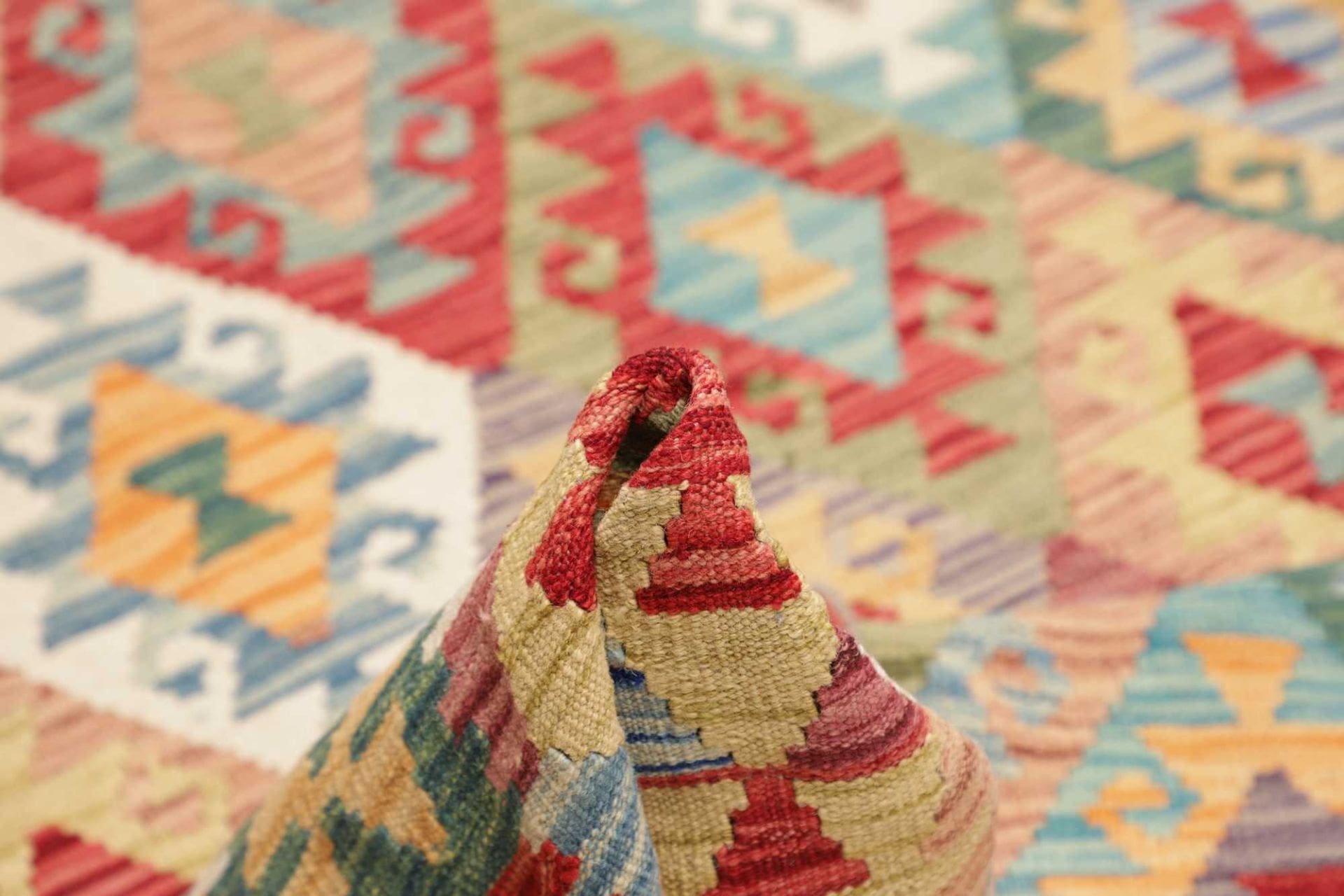 Kilim Pakistani Rug 175 × 222 cm, Wool, hand-woven