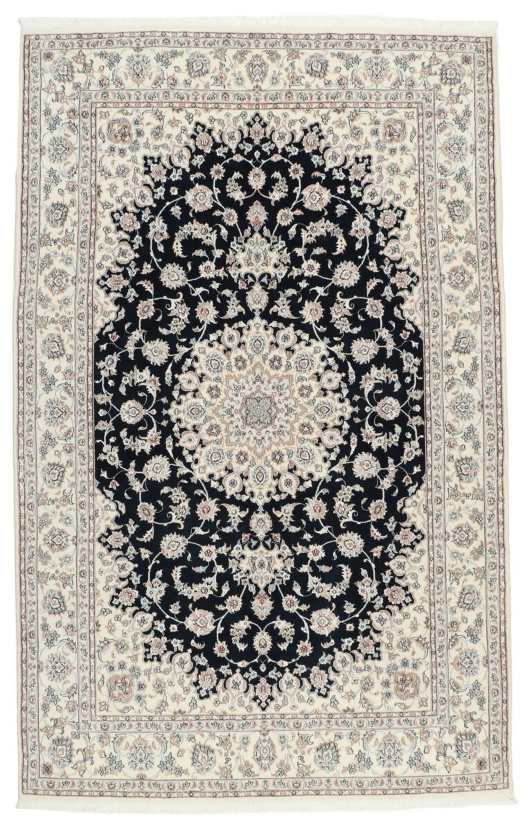 Hand-Knotted Wool & Silk Isfahan Persian Rug, 200 × 315 cm