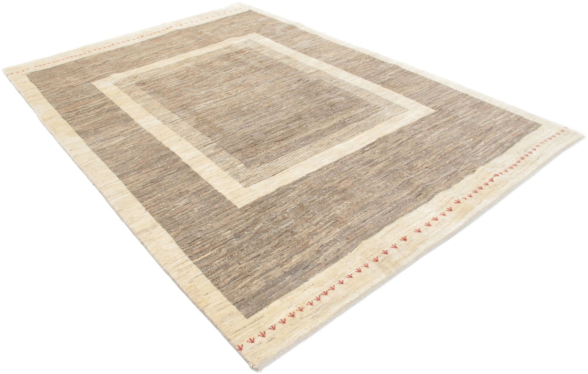Gabbeh Persian Rug 210 × 307 cm, Wool, hand-knotted