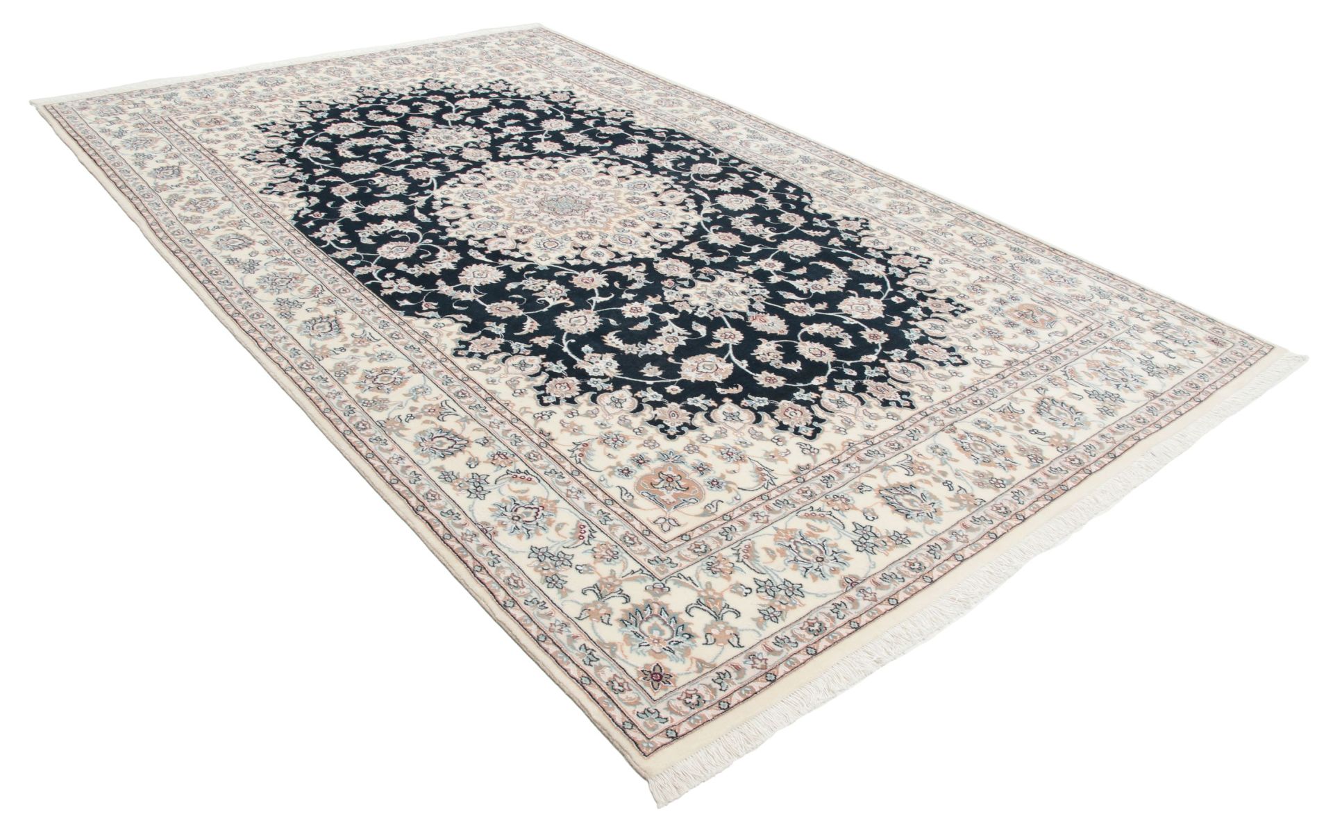 perserteppich-isfahan-200-x-315-cm-schurwolle-seide-handgeknupft-1 Hand-Knotted Wool & Silk Isfahan Persian Rug, 200 × 315 cm