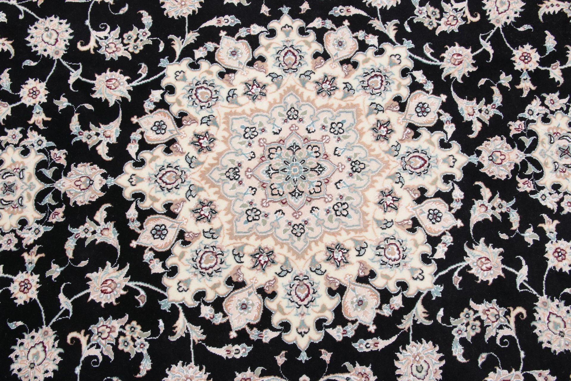 Hand-Knotted Wool & Silk Isfahan Persian Rug, 202 × 302 cm