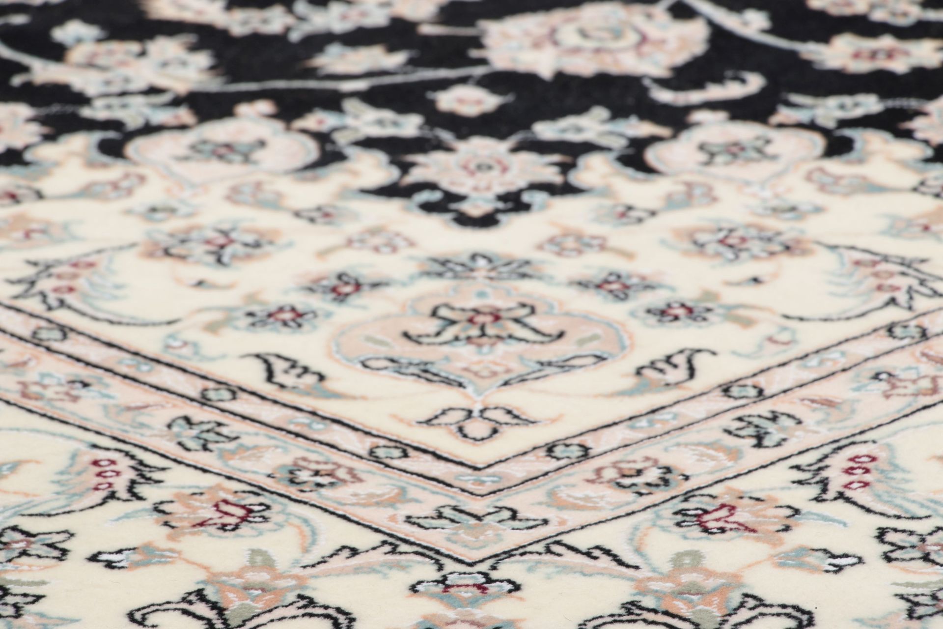 Hand-Knotted Wool & Silk Isfahan Persian Rug, 202 × 302 cm