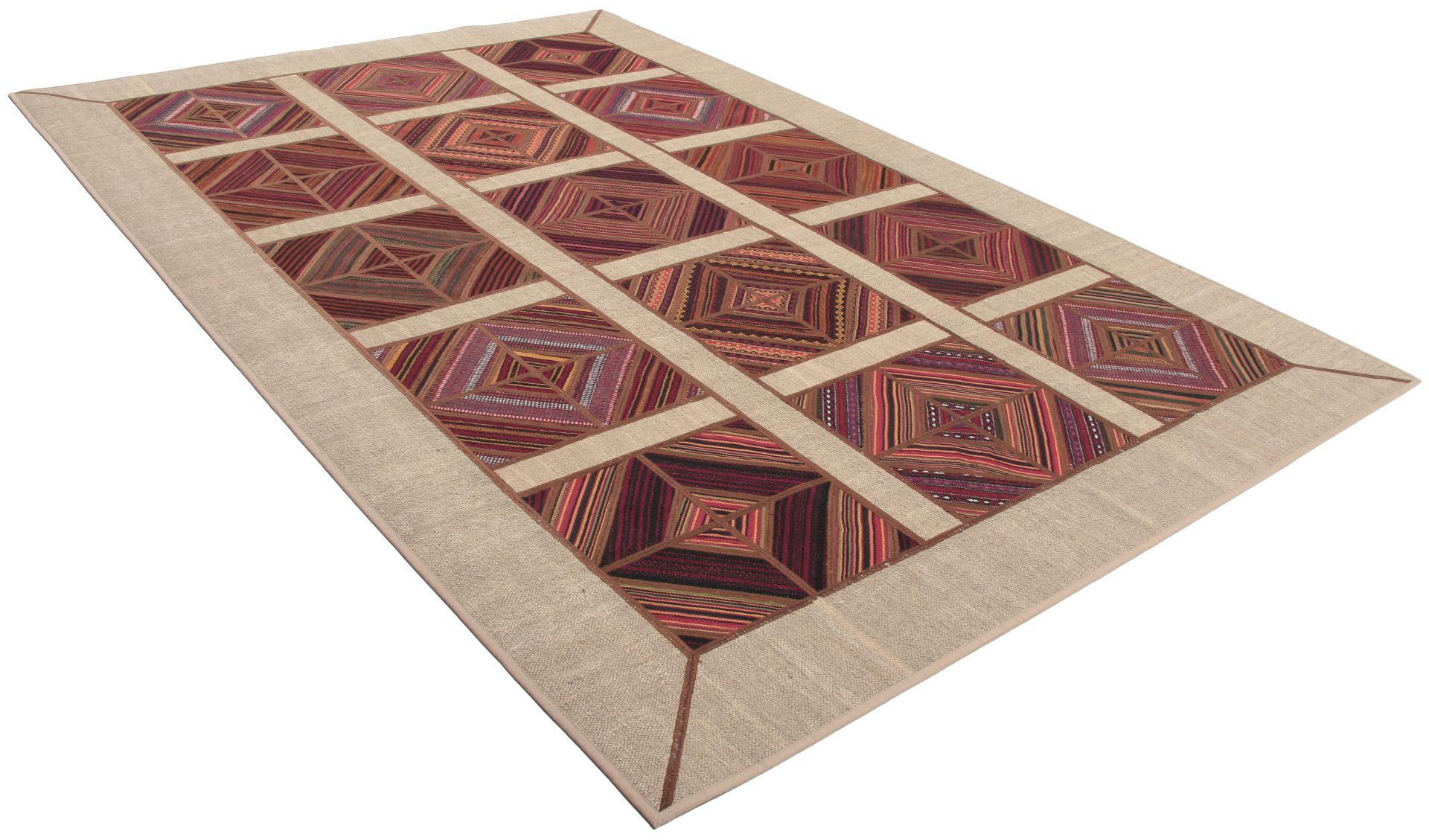 Kilim Persian Rug — hand-woven, 201 × 305 cm, Wool