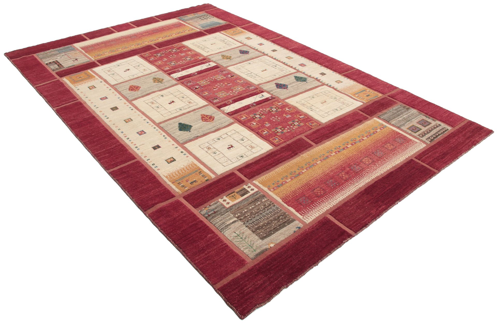 Hand-Knotted Wool Persian Rug, 206 × 307 cm