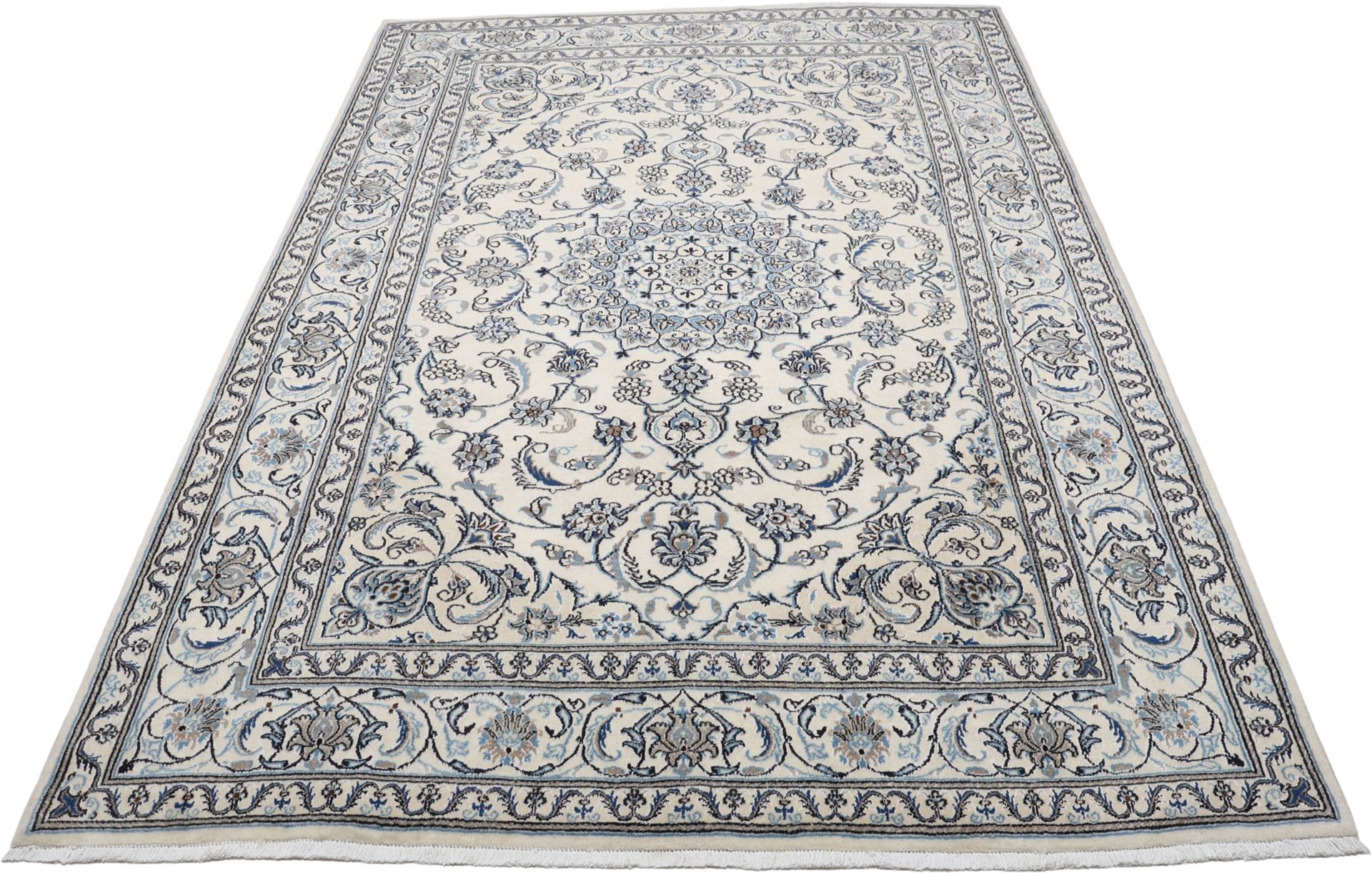 Hand-Knotted Wool Nain Persian Rug, 200 × 293 cm