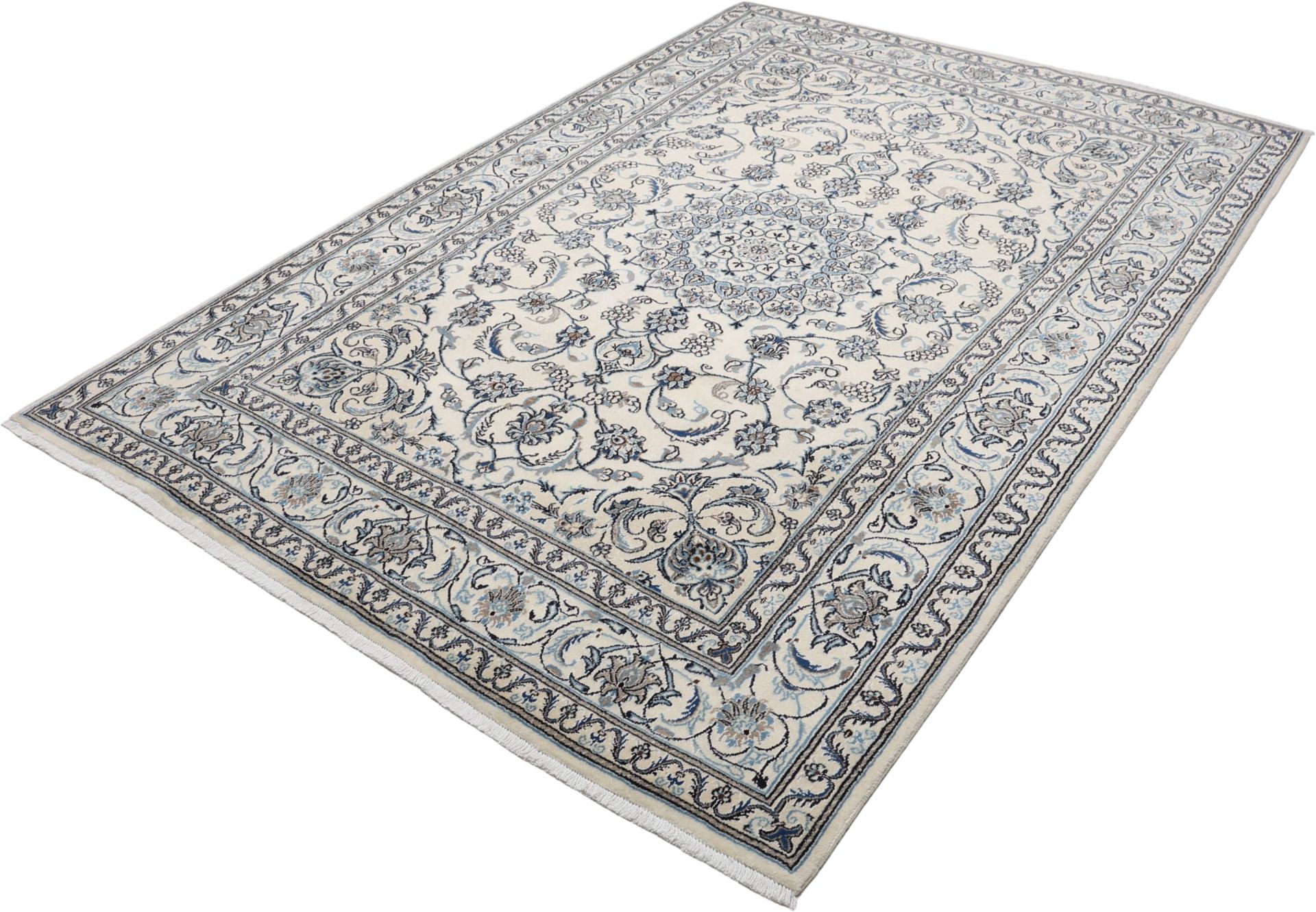 Hand-Knotted Wool Nain Persian Rug, 200 × 293 cm