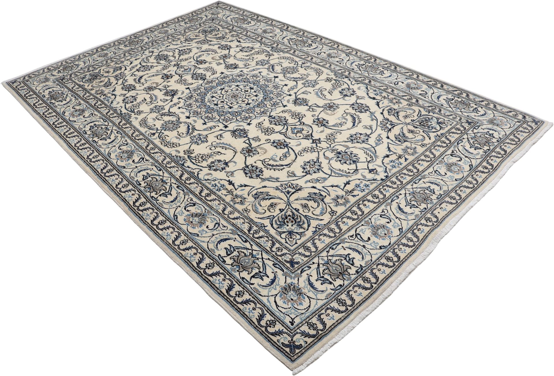 Hand-Knotted Wool Nain Persian Rug, 200 × 293 cm