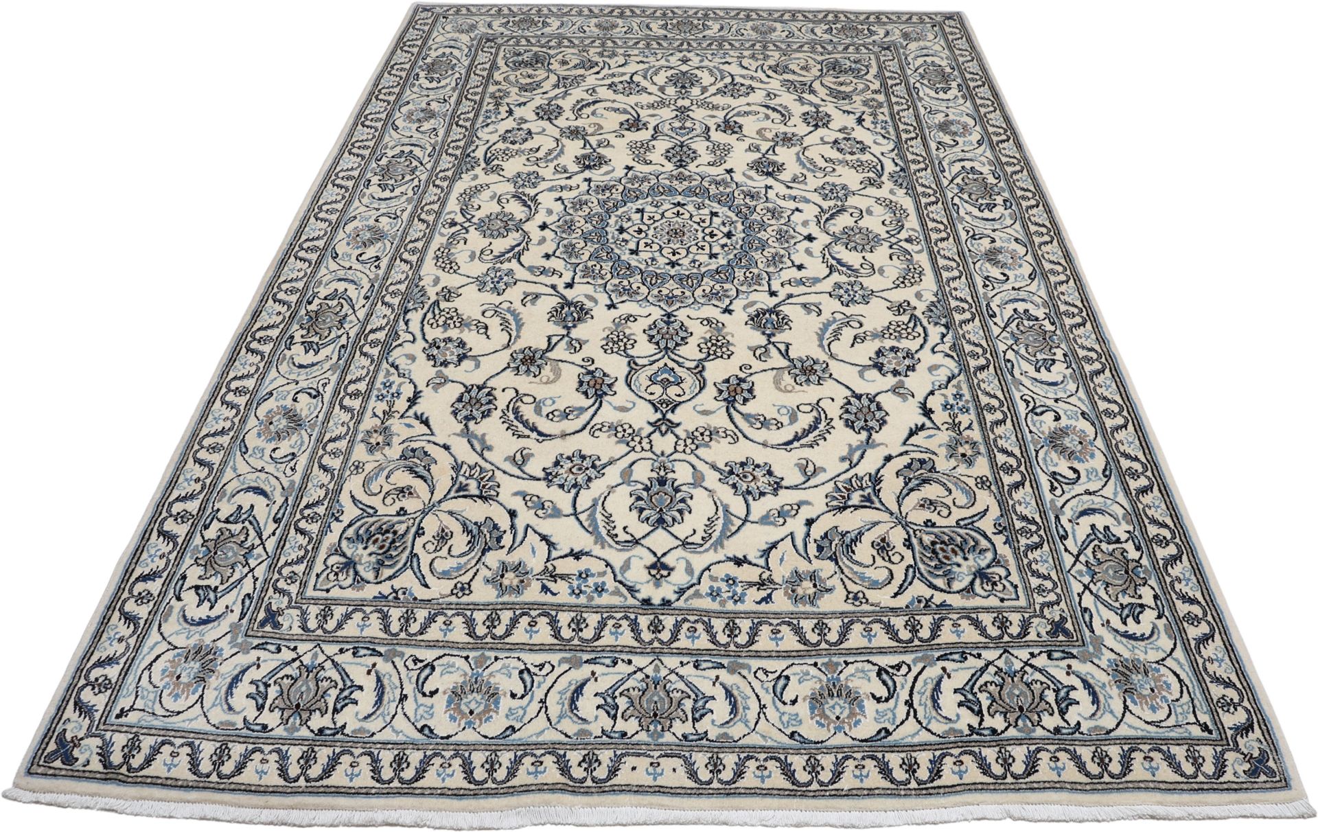 Hand-Knotted Wool Nain Persian Rug, 200 × 293 cm