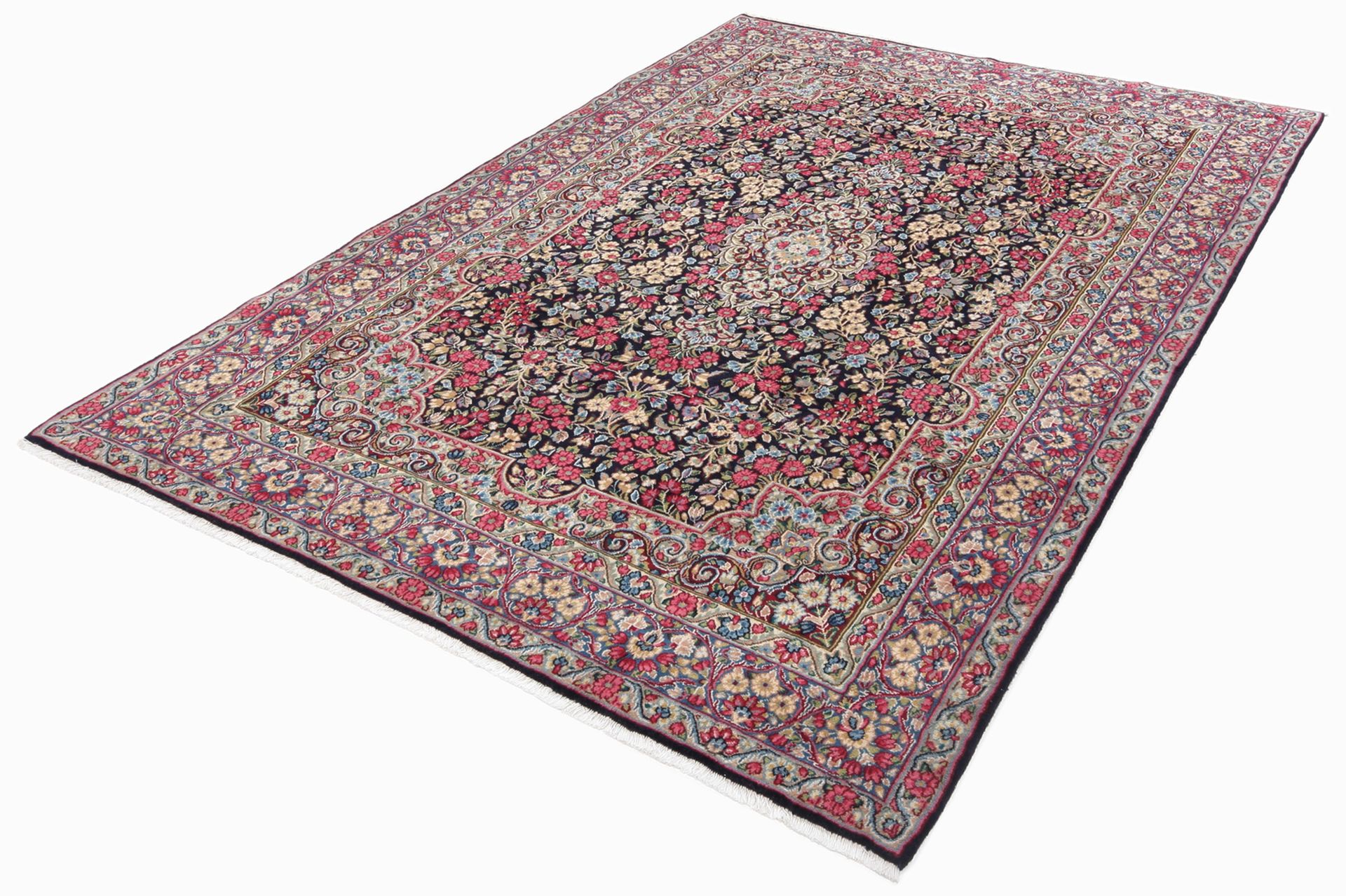 Kerman Persian Rug — hand-knotted, 202 × 303 cm, Wool