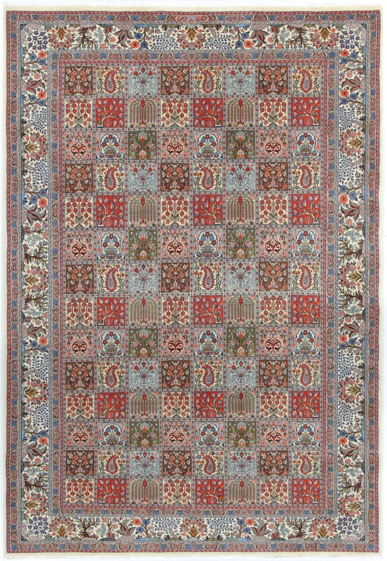 Moud Persian Rug — hand-knotted, 202 × 304 cm, Wool